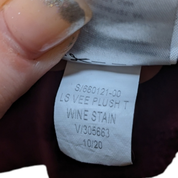 Old Navy Wine Red V-Neck Long Sleeve Plush Top Size XL 🍷✨ - Picture 10 of 10